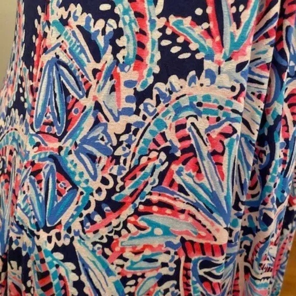 Lilly Pulitzer Small Blue and Pink Maxi Dress EUC Hot! - Picture 6 of 7